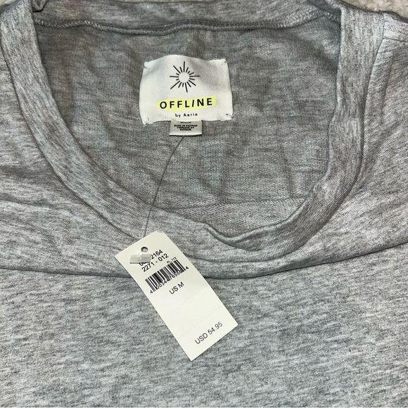 Aerie Offline Gray Crewneck Medium NWT - Picture 2 of 3